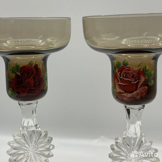 Подсвечники гусь хрустальный СССР (Сзр)