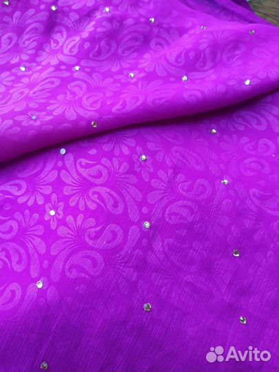 Натуральный шифон ткань б у