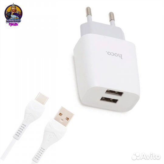 Сетевое зарядное устройство Hoco C73A белый