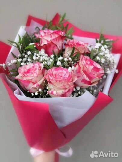 Цветы розы букет