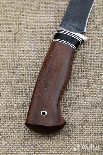 Нож Варан дамаск рукоять палисандр черный граб