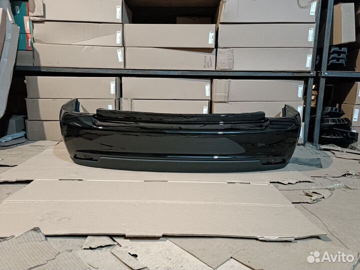 Бампер задний приора темно - зелёный Робин Гуд