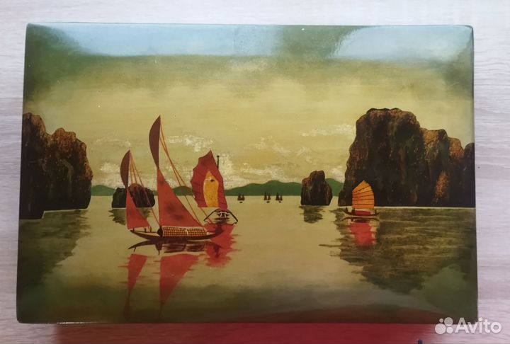 Деревянная лаковая шкатулка. Вьетнам 1950-60-е гг