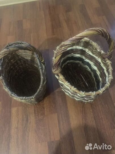 Старинные русские корзины для ягод,грибов плетёные