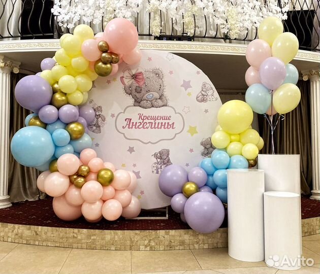 Фотозона на крещение девочки