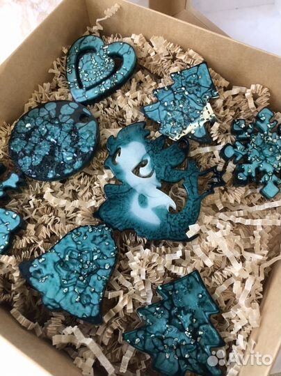 Новогодние игрушки из эпоксидной смолы