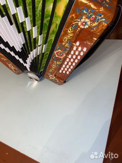 Гармонь Шуйская Заказная Золотой Перламутр уникаль