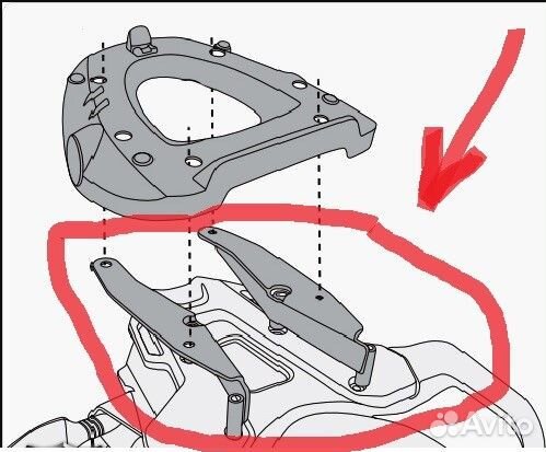 Крепление площадки givi SR 7705 / kappa KR 7705
