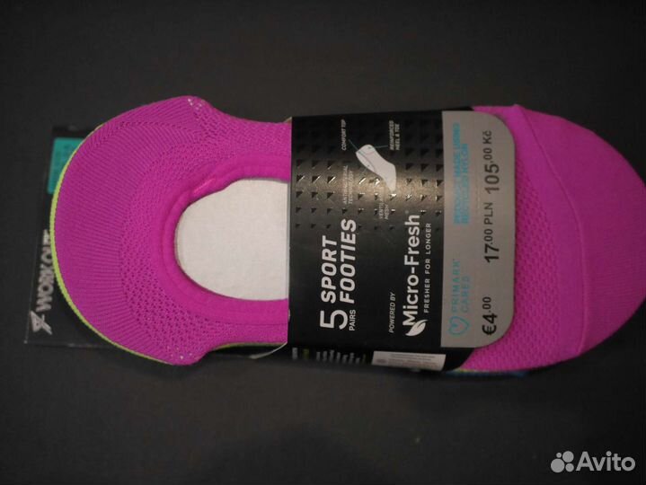 Носки женские новые Primark следки размер 35-38