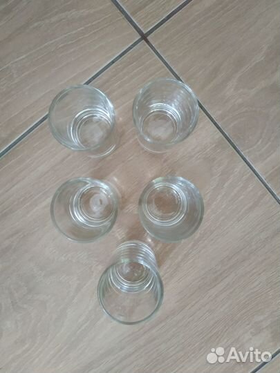 Набор стопок, стекло, утолщённое дно, 60мл. 5шт