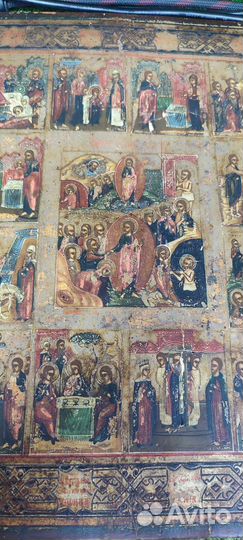 Старинная икона Праздники