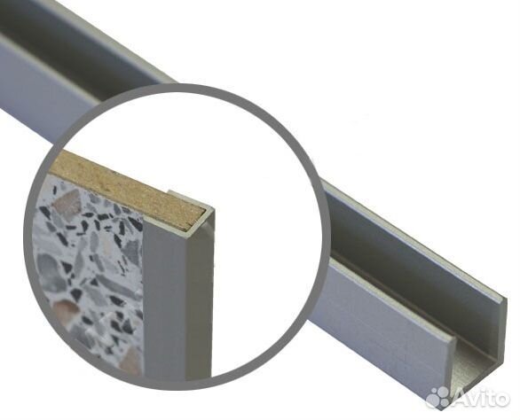 Планка торцевая П-обр. для фальшпанели 6мм, матовы