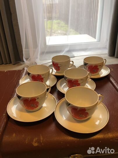 Чайный сервиз лфз красный пион