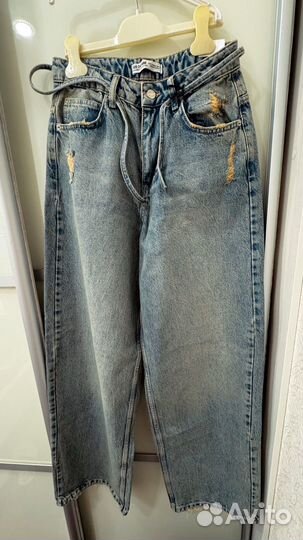 Джинсы багги женские