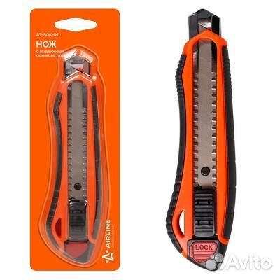 Нож с выдвижным сменным лезвием 18мм (at-sok-02) a