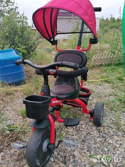 Трехколесный велосипед с тентом kreiss