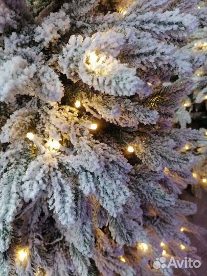 Ель искусственная Альпийская тёплый свет 2,1м