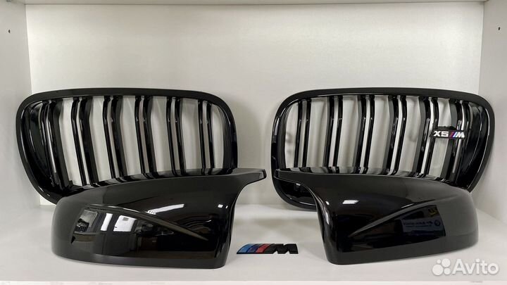 Ноздри bmw x5 e70 + накладки зеркал