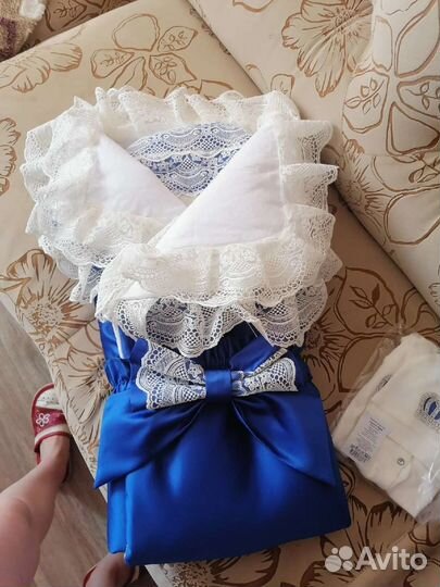 Конверт на выписку для мальчика зимний