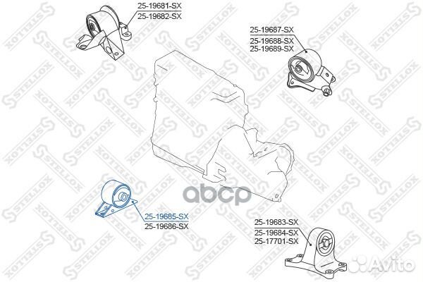25-19685-SX подушка двигателя передняяNissan P