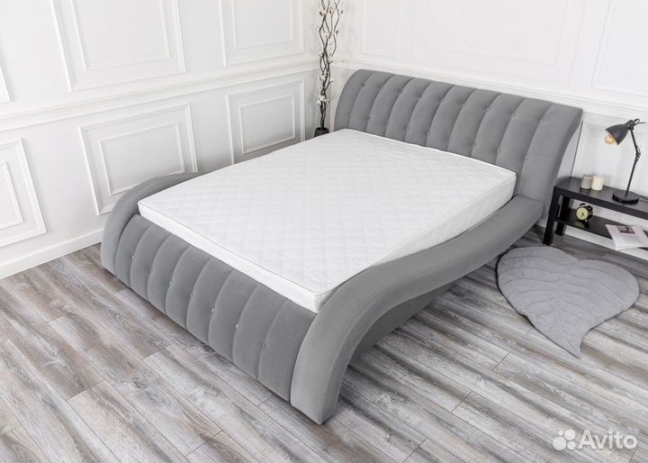 Кровать 140х200 серый Мадрид в наличии