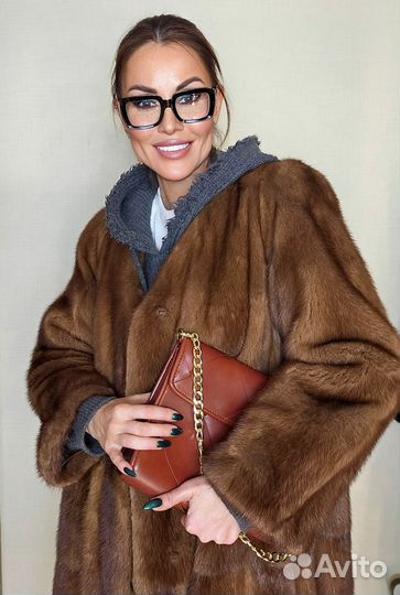 Шуба норковая винтаж орех