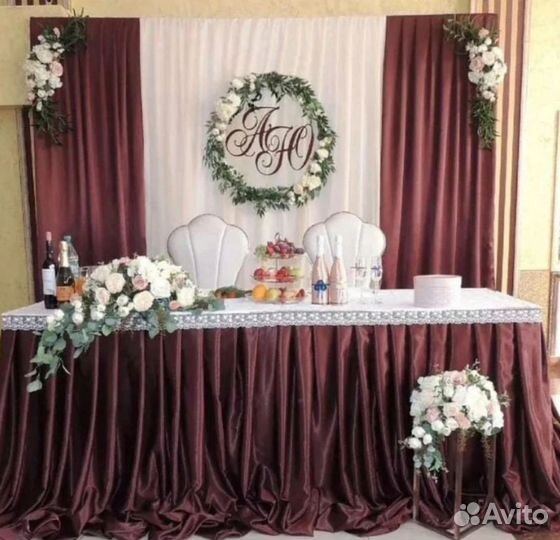 Оформление свадьбы юбилей зала