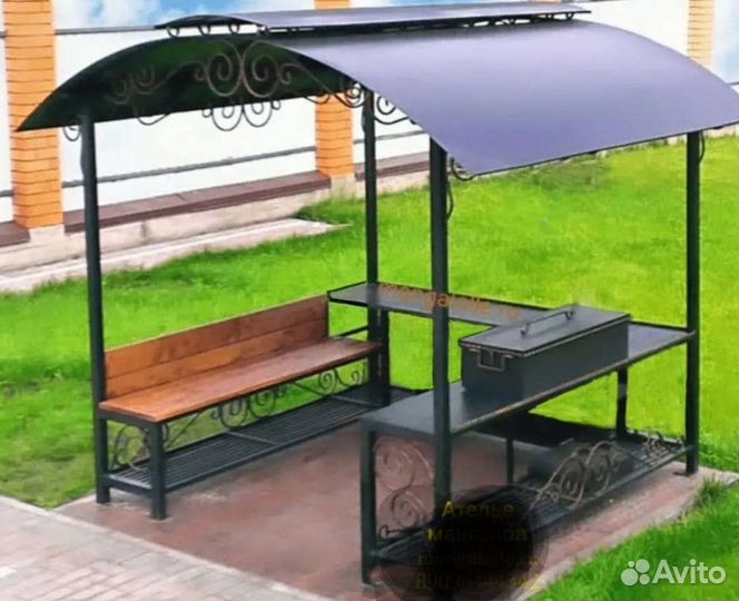 Кованые мангалы с крышей