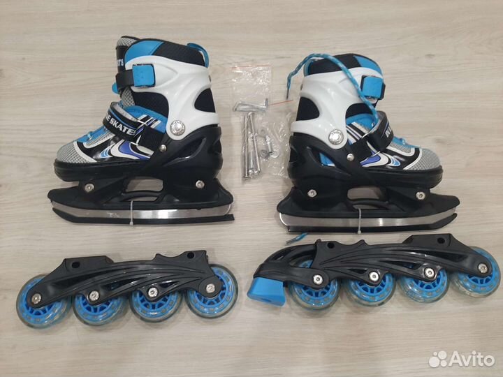 Коньки и ролики 2 в 1