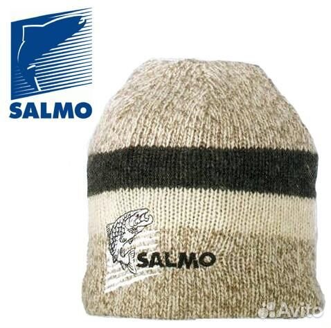Шапка шерстяная вязаная Salmo с флис подкладкой