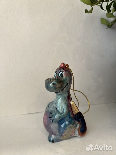 Игрушка дракон керамика
