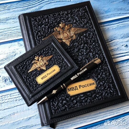 Ежедневник из натуральной кожи для сотрудников мвд