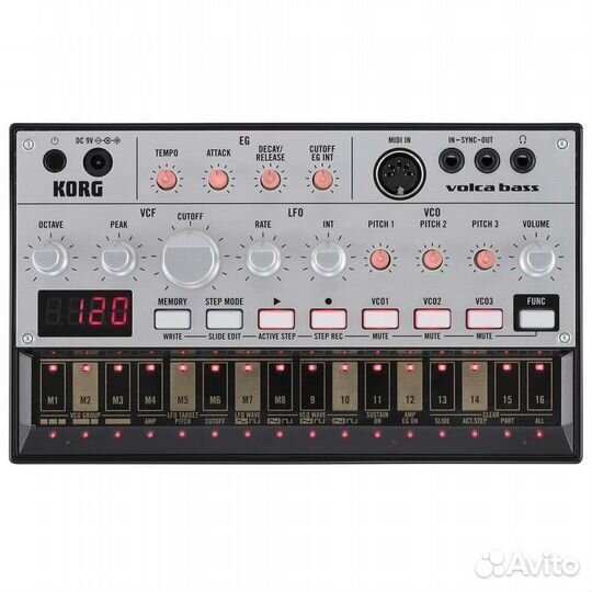 Аналоговый синтезатор korg volca bass