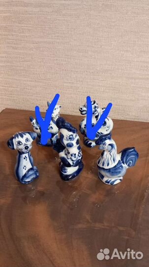 Фигурки/животные гжель