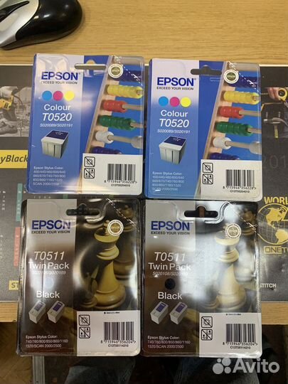 Картриджи epson t0511, t0520