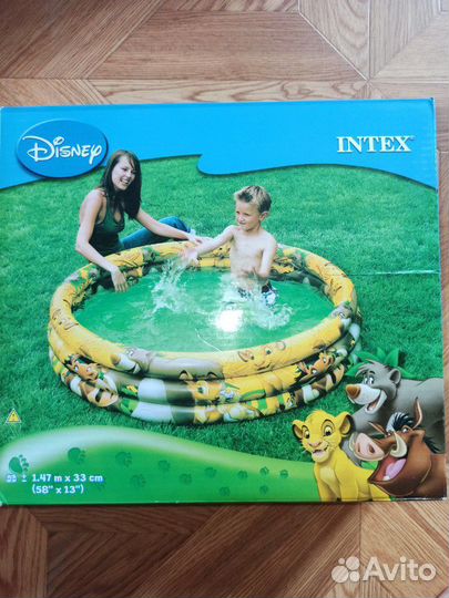 Новый надувной бассейн король лев интекс