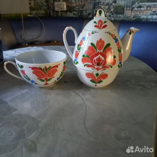 Заварочный чайник с чашкой Вербилка