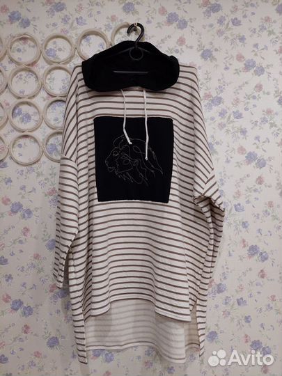 Худи удлиненное хб 64 66 размера