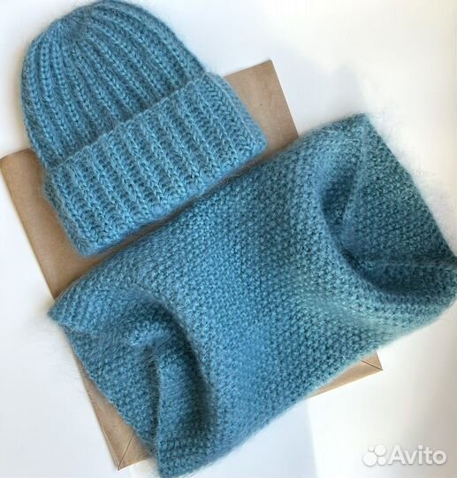 Шапка и хомут из мохера