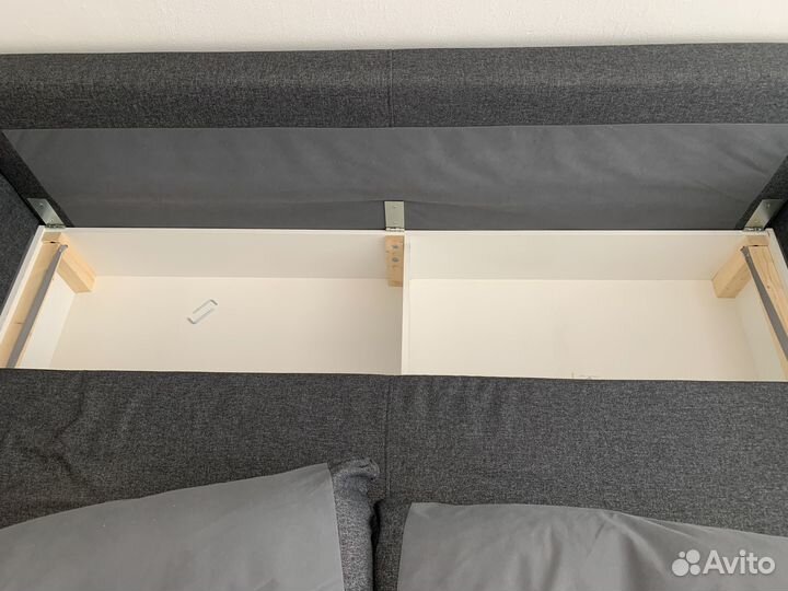 3-местный диван-кровать, темно-серый IKEA Brissund
