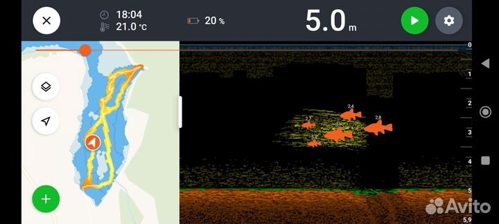 Беспроводной эхолот deeper