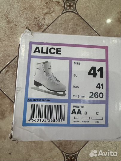 Фигурные коньки nordway alice 41 размер