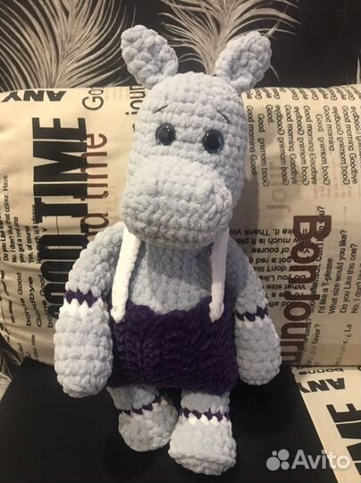 Мягкая игрушка бегемотик