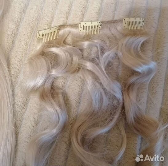 Волосы на заколках искусственные