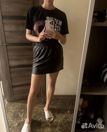 Кожаная юбка