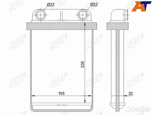 Радиатор отопителя салона ford galaxy 06, ford galaxy 06-15, ford mondeo IV 07-14, ford S-MAX 06-10