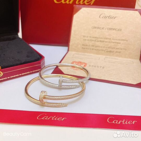 Cartier браслет из золота 750 пробы и бриллиантов