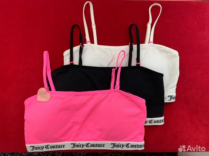 Набор топов Juicy Couture Girl's 3-Pack Bra