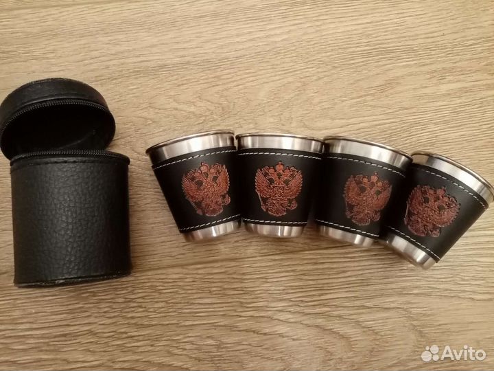 Набор стопок подарочный нерж сталь новый