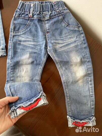 Джинсовые детские брюки